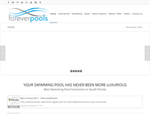 Tablet Screenshot of foreverpools.com